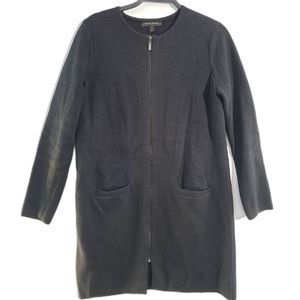 Banana Republic Crew Neck Long Cardigan Full Zip Jacket Black Long Sleeve S